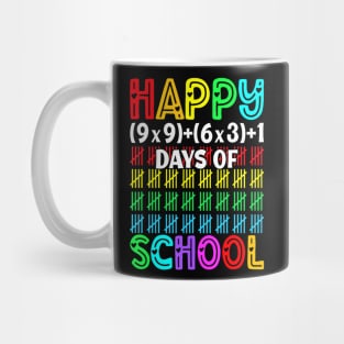 Happy 100 Days Of School Math Teacher 100th Day Of School Mug